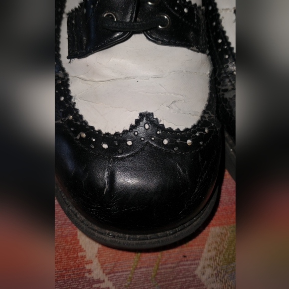 Vintage Y2K City Snappers Classic Black and White Chunky Oxford Shoes 6.5 - Picture 2 of 9